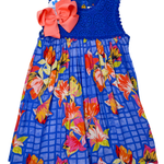 Girls Kayla Dress - Carolina Blue Girls Occasion Dresses Briton Court