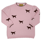 Girls Lab Sweater - Lt. Pink Girls Sweaters + Sweatshirts Luigi