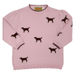 Girls Lab Sweater - Lt. Pink Girls Sweaters + Sweatshirts Luigi