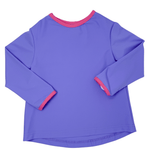 Girls Lilac Top - Pink Trim Girls Tops + Tees Funtasia Too