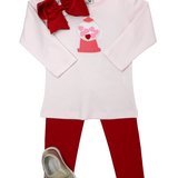 Girls L/S Bubblegum Machine w/ Hearts Shirt - Lt. Pink/White Girls Tops + Tees Luigi