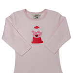 Girls L/S Bubblegum Machine w/ Hearts Shirt - Lt. Pink/White Girls Tops + Tees Luigi