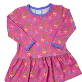Girls L/S Dress - Bows Print Girls Play Dresses Funtasia Too