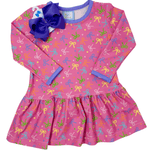 Girls L/S Dress - Bows Print Girls Play Dresses Funtasia Too