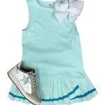 Girls Lux Tank and Pleated Tennis Skirt - Ocean Tide & Capri Breeze Girls Sets 90 Degree by Reflex