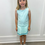 Girls Lux Tank and Pleated Tennis Skirt - Ocean Tide & Capri Breeze Girls Sets 90 Degree by Reflex