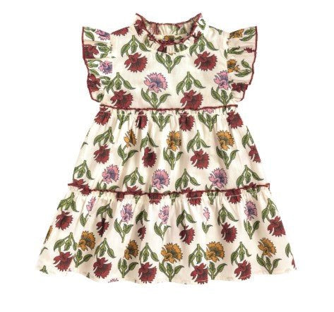 Girls Multi-Floral Ruffle Dress - Sugar Babies Children's Boutique/Meg's Shoppe