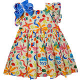 Girls Norah Dress - Starlit Petals Girls Occasion Dresses Briton Court
