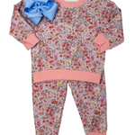 Girls Persimmon Floral Jogger Set Girls Sets Sage & Lilly