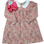 Girls Persimmon Floral Peter Pan Dress Girls Play Dresses Sage & Lilly