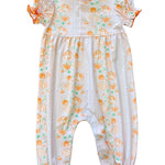 Girls Pumpkin Romper Girls Bubbles + Rompers Ishtex