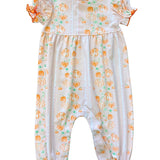 Girls Pumpkin Romper Girls Bubbles + Rompers Ishtex
