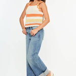 Girls Raw Edge Wide Leg Jeans - Medium Girls Pants + Leggings Kan Can USA