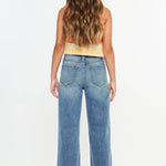 Girls Raw Edge Wide Leg Jeans - Medium Girls Pants + Leggings Kan Can USA