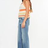 Girls Raw Edge Wide Leg Jeans - Medium Girls Pants + Leggings Kan Can USA