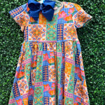 Girls Reagan Dress - Quilt Girls Occasion Dresses Briton Court