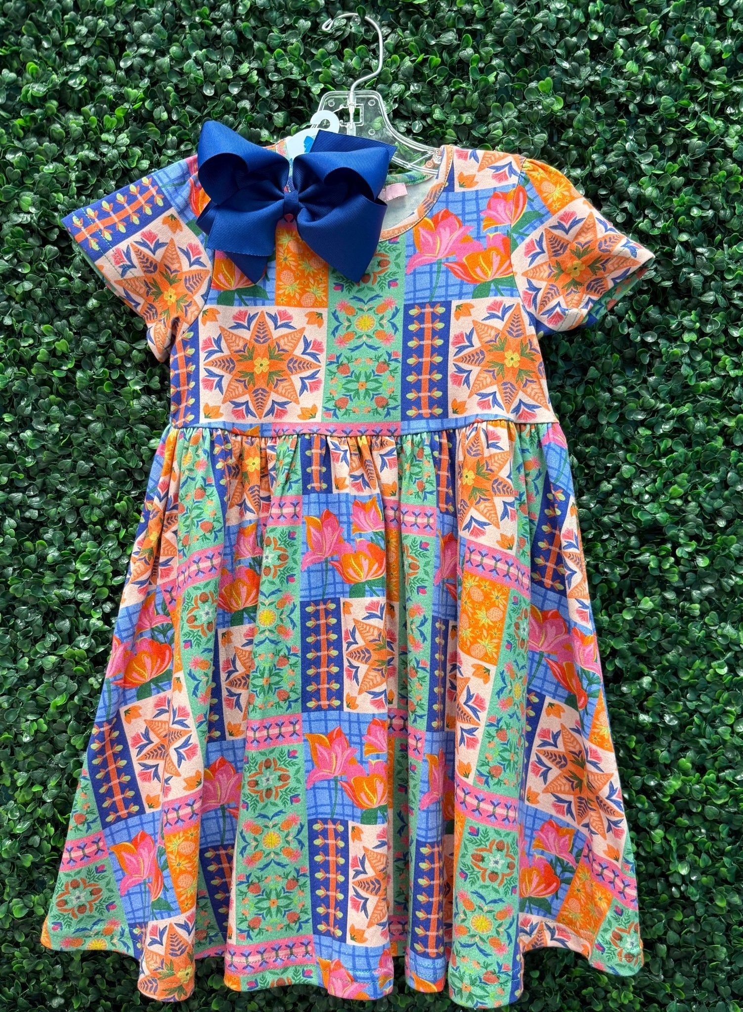 Girls Reagan Dress - Quilt Girls Occasion Dresses Briton Court