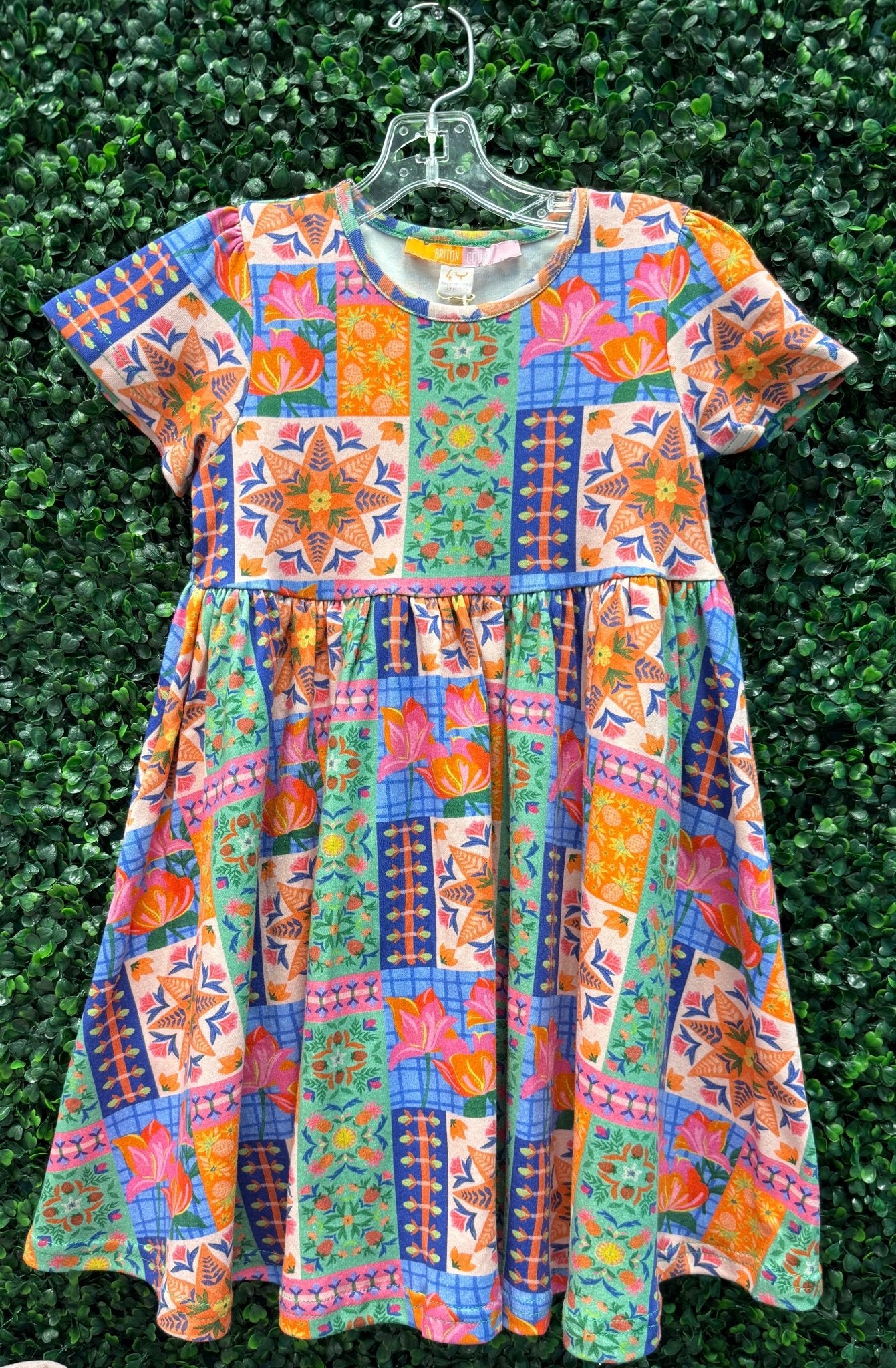 Girls Reagan Dress - Quilt Girls Occasion Dresses Briton Court