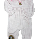 Girls Rodeo Time Pima Applique Romper Girls Bubbles + Rompers Baby Loren