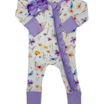 Girls Ruffle Zippy - Butterfly Garden Baby Sleepwear Twinkling Star