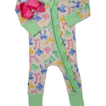 Girls Ruffle Zippy - Dainty Coquette Baby Sleepwear Twinkling Star