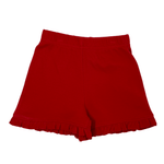 Girls Ruffled Shorts - Deep Red Girls Shorts Luigi