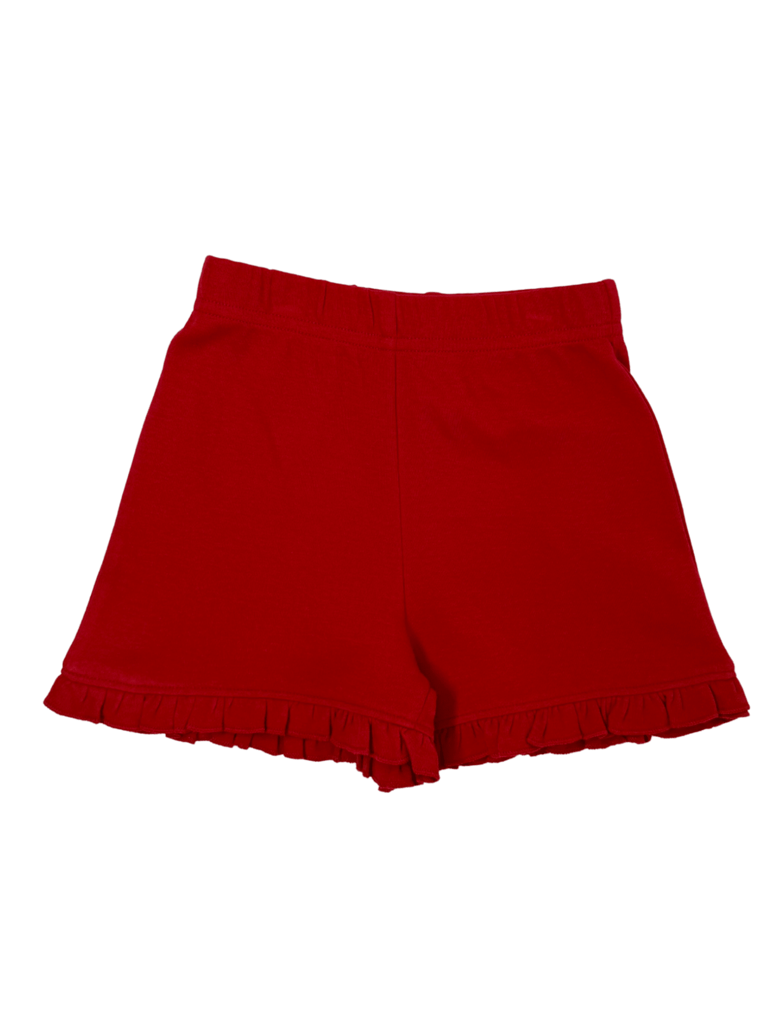 Girls Ruffled Shorts - Deep Red Girls Shorts Luigi