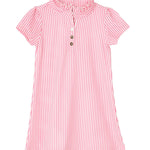 Girls Sammi Dress - Light Pink Stripe Girls Play Dresses Duffield Lane