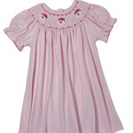 Girls Santa Face Knit Bishop - Pink - Sugar Babies Children's Boutique/Meg's Shoppe