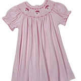 Girls Santa Face Knit Bishop - Pink - Sugar Babies Children's Boutique/Meg's Shoppe