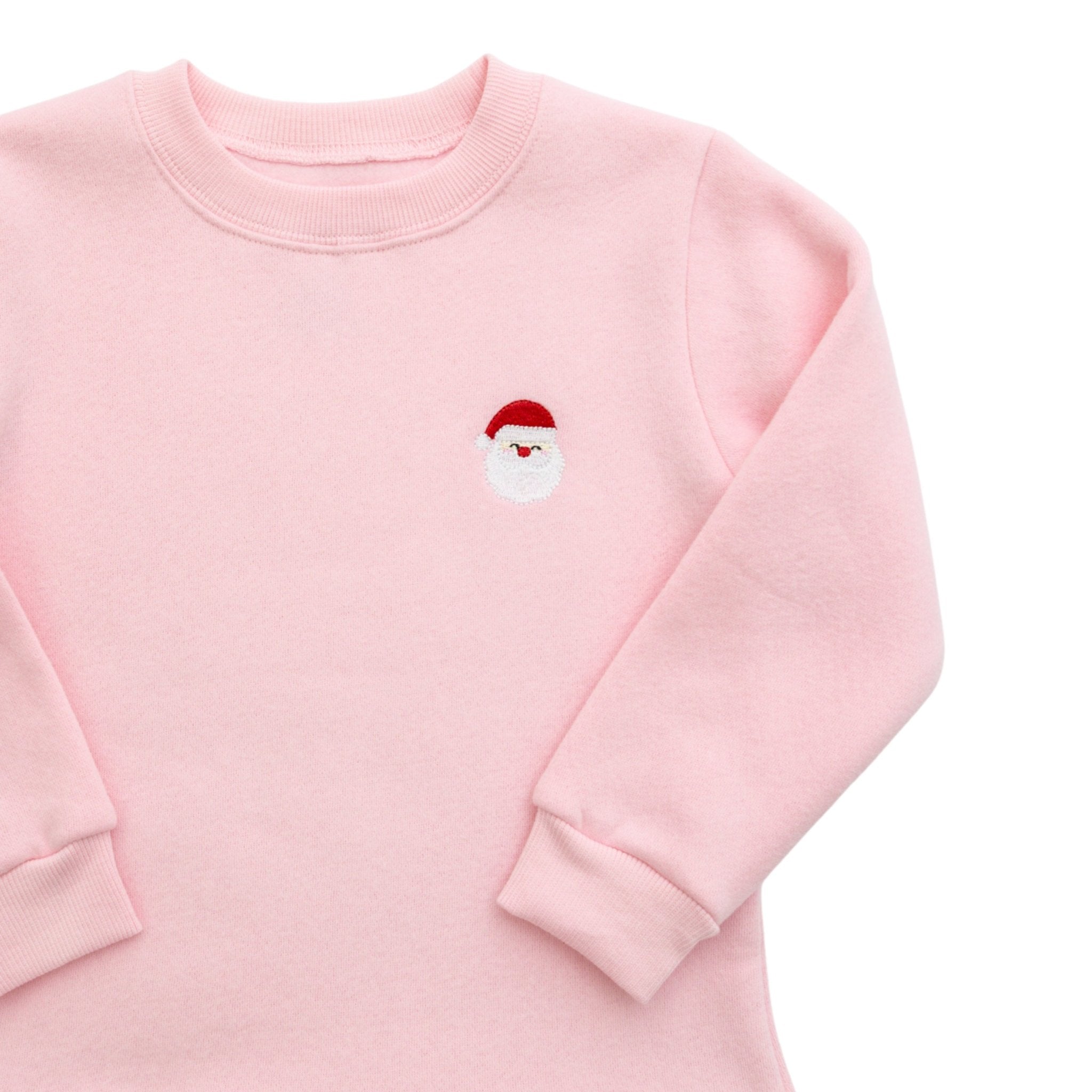 Girls Santa Ruffle Pullover Girls Sweaters + Sweatshirts Itsy Bitsy