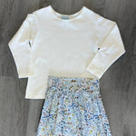 Girls Skirt Set - Ivory & Willow Floral Girls Sets Funtasia Too