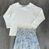 Girls Skirt Set - Ivory & Willow Floral Girls Sets Funtasia Too