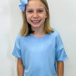Girls Super Soft Deluxe Boxy S/S Top Set - Dutch Canal/White Girls Tops + Tees 90 Degree by Reflex