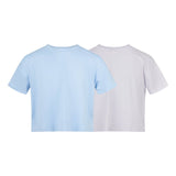 Girls Super Soft Deluxe Boxy S/S Top Set - Dutch Canal/White Girls Tops + Tees 90 Degree by Reflex