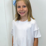 Girls Super Soft Deluxe Boxy S/S Top Set - Dutch Canal/White Girls Tops + Tees 90 Degree by Reflex