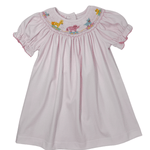 Girl's Toy Parade Knit Bishop - Pink Gingham Girls Occasion Dresses Petit Bebe