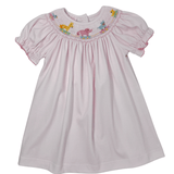 Girl's Toy Parade Knit Bishop - Pink Gingham Girls Occasion Dresses Petit Bebe