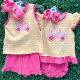 Girls Tractor A/S Bloomer Set Girls Sets Three Sisters