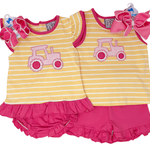 Girls Tractor Short Set Girls Sets Three Sisters