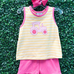 Girls Tractor Short Set Girls Sets Three Sisters