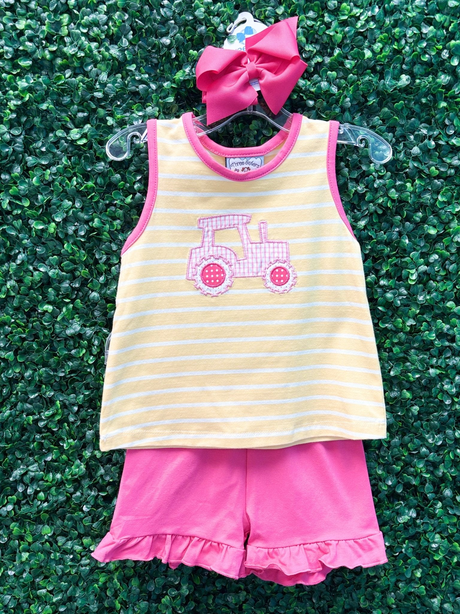 Girls Tractor Short Set Girls Sets Three Sisters