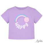 Glitter Happy Lavender Boxy Tee Girls Tops + Tees Azarhia