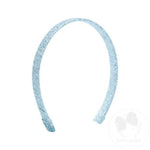 Glitter Vinyl Wrapped Headband - Blue Kids Hair Accessories Wee Ones