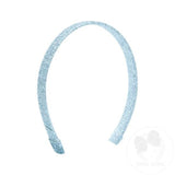 Glitter Vinyl Wrapped Headband - Blue Kids Hair Accessories Wee Ones