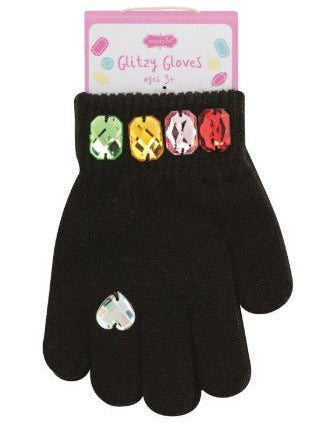 Glitzy Gloves - Assorted Kids Misc Accessories Mudpie Black