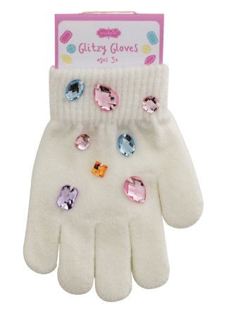 Glitzy Gloves - Assorted Kids Misc Accessories Mudpie White