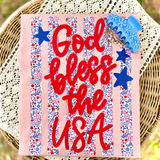 God Bless The USA Striped Shirt Tops Southern Backroad Tees LLC