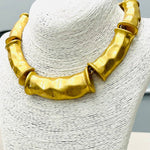 Gold Bamboo Collar Necklace - Sugar Babies Children's Boutique/Meg's Shoppe
