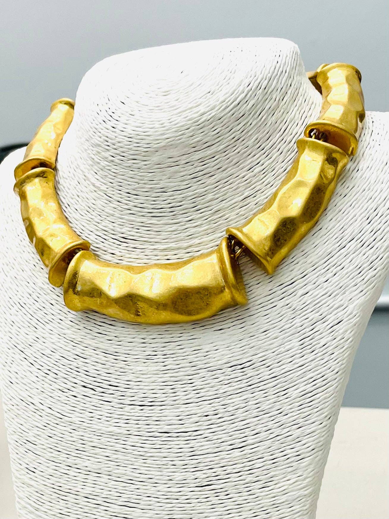 Gold Bamboo Collar Necklace - Sugar Babies Children's Boutique/Meg's Shoppe
